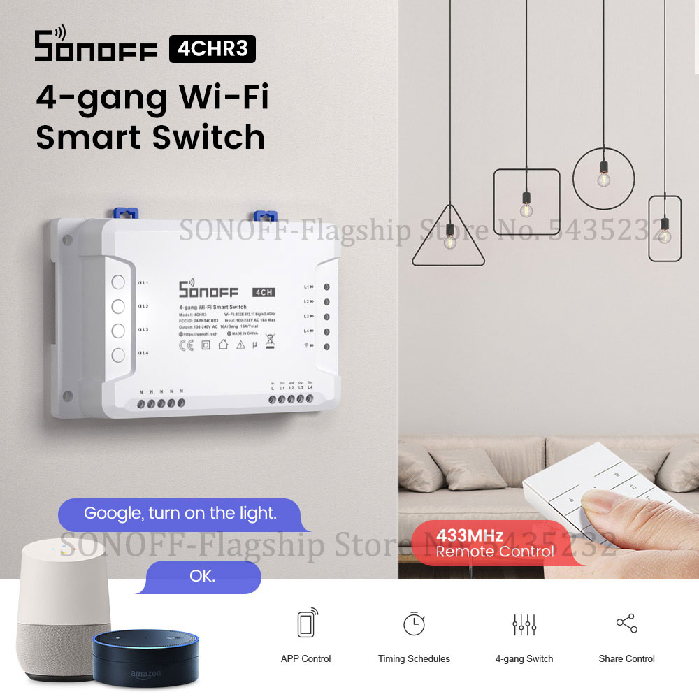 Sonoff - Itead SONOFF 4CH R3 Wifi modulo