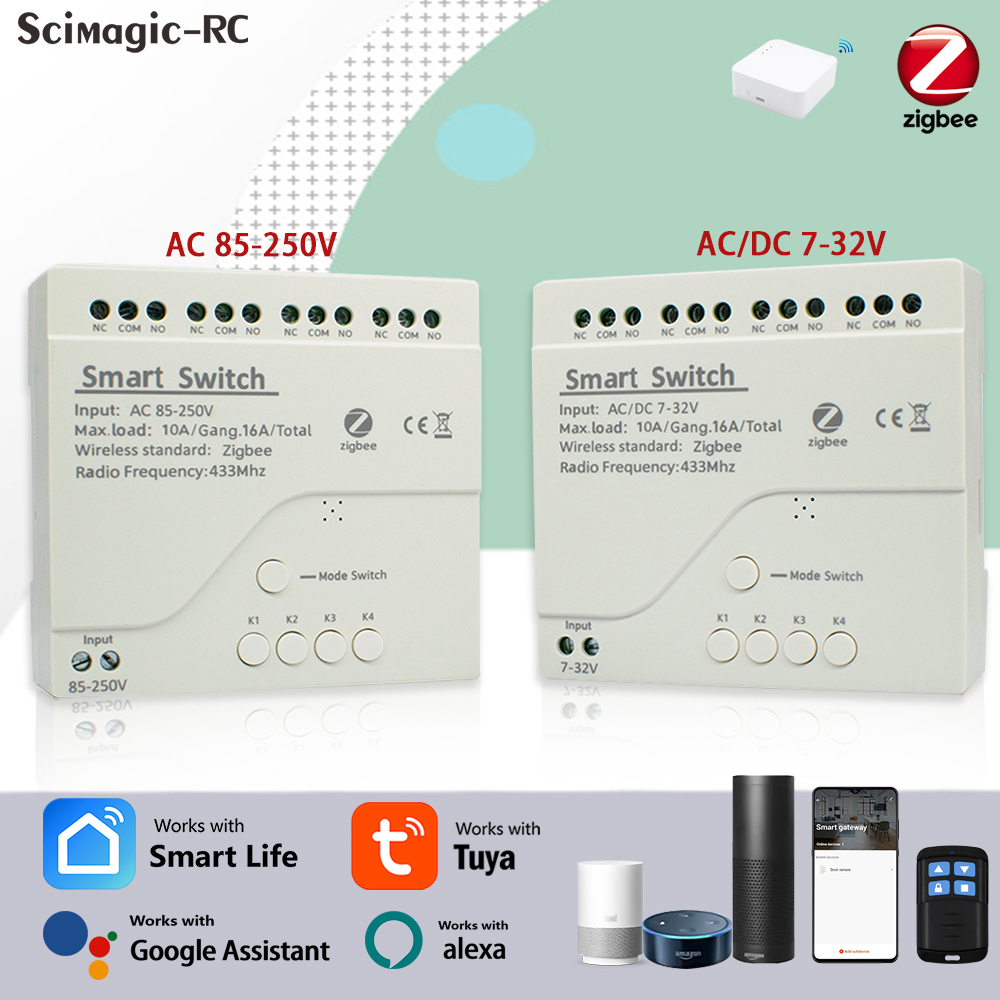 Home Assistant Tuya - 4CH Zigbee Tuya Smart Home modulo