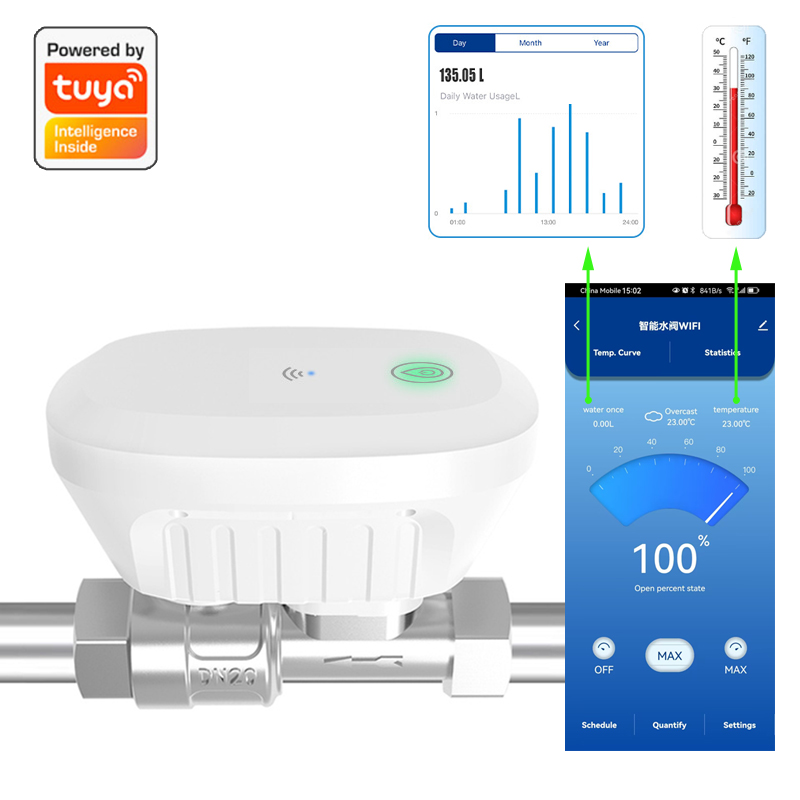 Home Assistant Tuya - Valvola WiFi Intelligente con Misuratore di