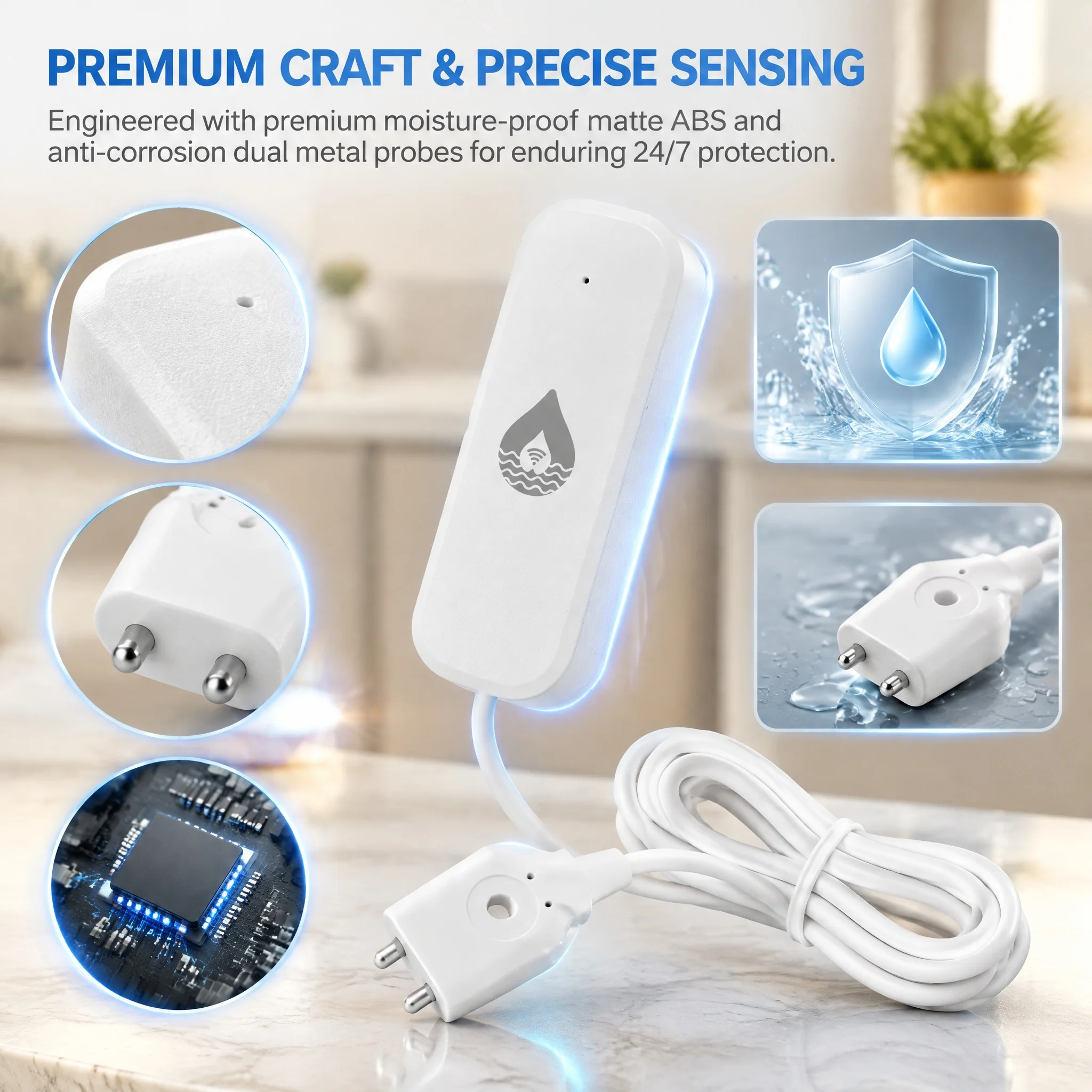 Home Assistant Tuya - Rilevatore Intelligente di Perdite d'Acqua WiFi